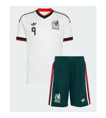 Mexico Raul Jimenez #9 Udebanetrøje Børn VM 2026 Kortærmet (+ Korte bukser)